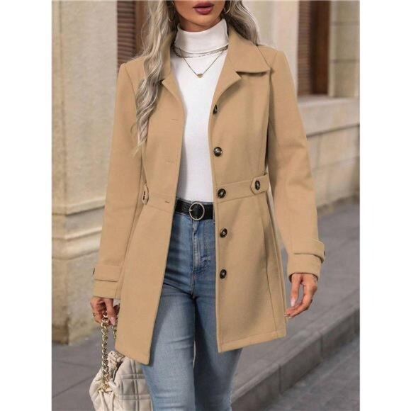 Button Up Long Sleeve Coat - Picture 11 of 16